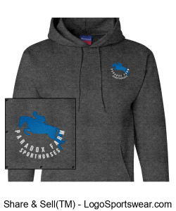 Champion Powerblend Adult Unisex Hoodie - Charcoal Heather Design Zoom